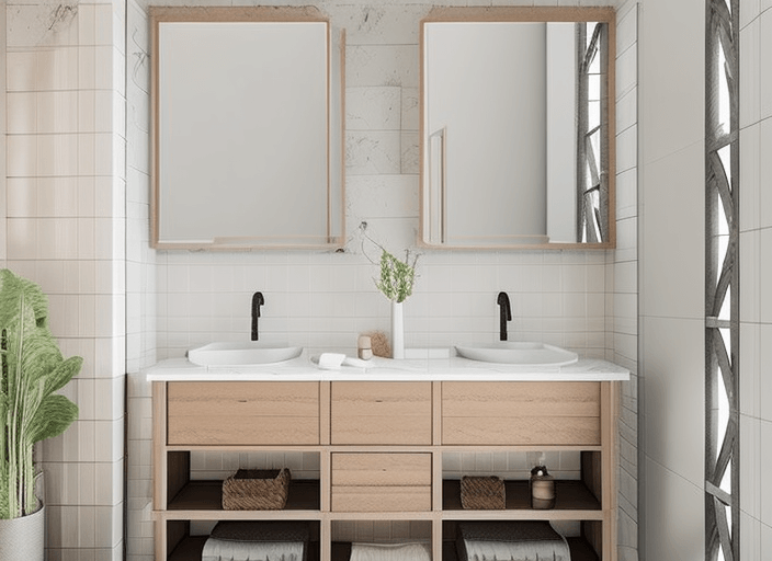 industrial modern bathroom vanity