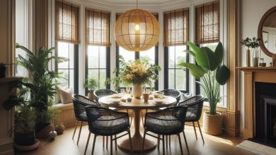 how to decorate a round dining room table