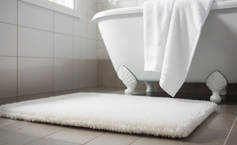 how to wash bathroom rugs